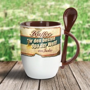 Der Kaffee-Pott mit Löffel für