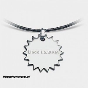 Der Sternanhänger mit Gravur