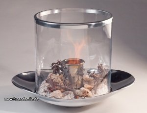 Der Tischkamin Jasmin poliert