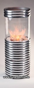 Der Tischkamin Nicola poliert oder gebür