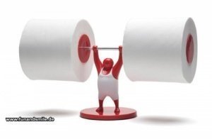 Der Toilettenpapierhalter Mr. T in rot