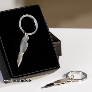 Der edle Schlüsselanhänger mit Messer