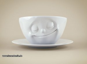 Der glückliche Kaffeebecher mit Henkel &