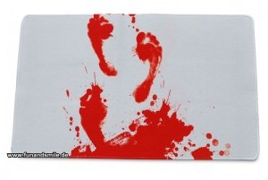 Der gruselige Blutbad Badteppich mit Fle