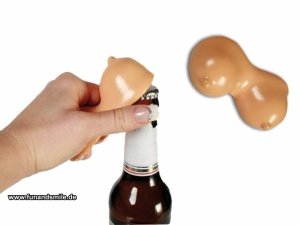 Der lustige Flaschenöffner Busen