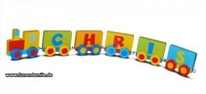 Der persönliche Kinderbuchstaben Zug