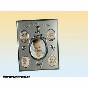 Der silberne Baby Fotorahmen ´´My First 