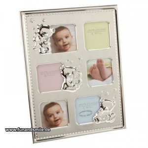 Der silberne Bilderrahmen Bärchen mit AB