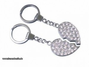 Der strass Broken Hearts Schlüsselanhäng