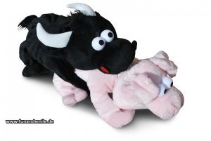 Der witzige Stier mit eindeutigen Bewegu