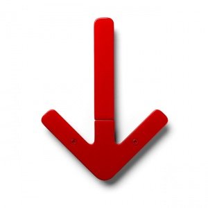 Design-Garderobe Arrow rot