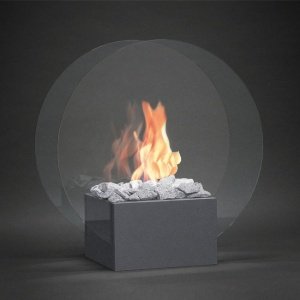 Design-Glaskamin Juni rund