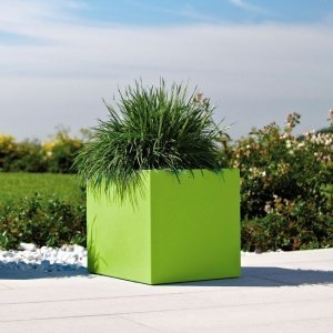 Design-Pflanzgefäß Kube apfelgrün