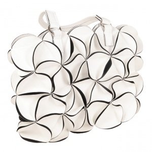 Designer- Handtasche Blossom, weiß