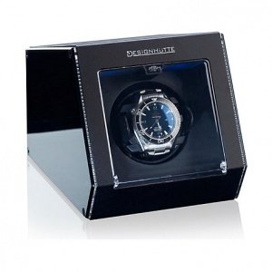 Designhütte Uhrenbeweger Alu Tec Schwarz