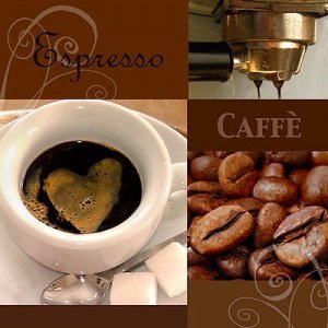 Designservietten Espresso Amore 25 x 25 