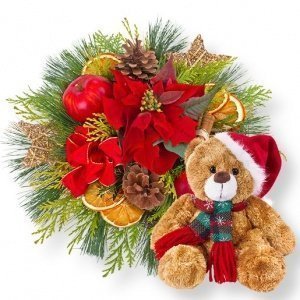 Dezemberbote und Weihnachts-Teddy