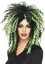 Diabolist Halloween Perücke schwarz-grün
