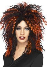 Diabolist Halloween Perücke schwarz-rot