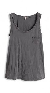 Dichtes Baumwoll-Top im Vintage-Look