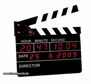 Die Filmklappenweckeruhr