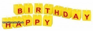 Die Happy Birthday Kerzen im Set zum Geb