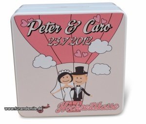 Die Hochzeitskasse - Spardose mit Name &