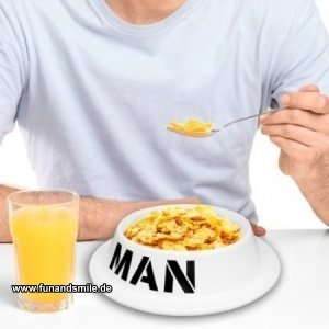 Die Hundeschüssel für den Mann