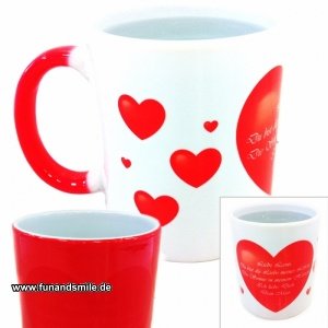 Die Liebestasse mit einer traumhaften Bo