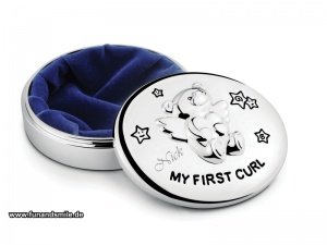 Die Lockendose Twinkle in silber mit Gra