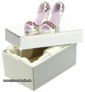 Die Schmuckdose versilbert mit lila funk