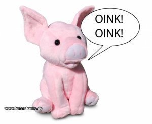 Die Spardose Glücksschwein mit Soundeffe