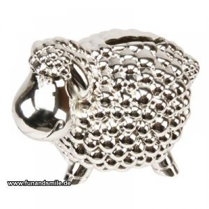 Die Spardose Schäfchen Versilbert