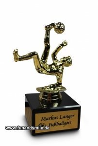 Die Statue Fußballgott