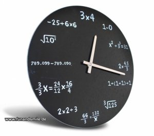 Die Wanduhr Mathematik für kluge Köpfe -