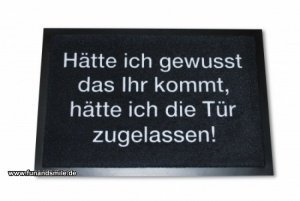 Die boshafte Fussmatte - Hätte ich gewus