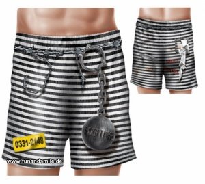 Die coolen Prisoner Badeshorts im Knasti