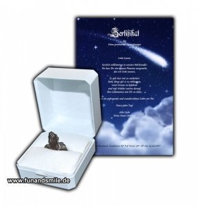 Die echte Sternschnuppe als Taufgeschenk