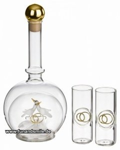 Die edle Flasche zur Hochzeit mit turtel