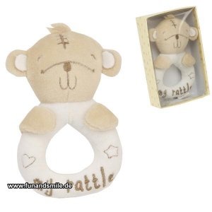 Die flauschige Bärchen Rassel aus P