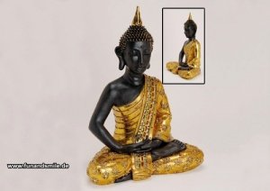 Die große asiatische Buddha Figur Gold