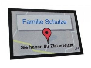 Individuelle Fußmatte Sie haben Ihr Ziel