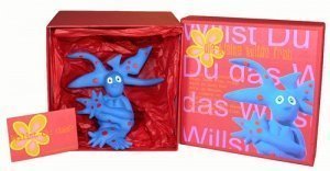 Die kleine wilde Frau Latex-Figur - Blau