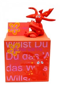 Die kleine wilde Frau Latex-Figur - Rot