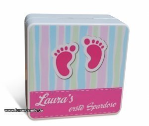 Die liebevolle Spardose zur Taufe mit Wu