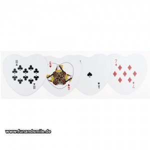 Die liebevollen Pokerkarten in Herzform