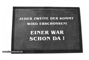 Die lustige Fußmatte - Jeder zweite der 