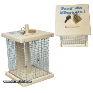 Die lustige Spardose als Mausefalle