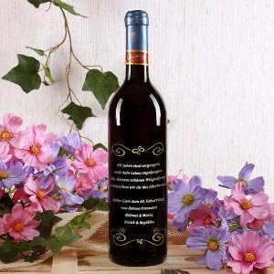 Die persönliche Flasche Rotwein! Ihre We
