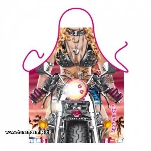 Die sexy Kochschürze als heiße Biker Fra